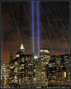 9/11 Lights from the Brooklyn Bridge