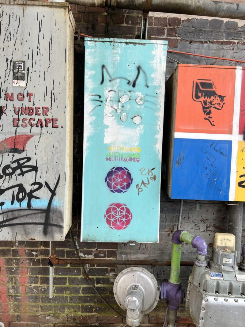 Art can go anywhere, including these electrical boxes.