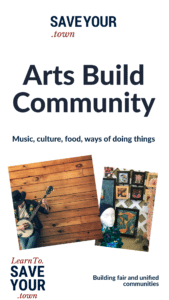 arts builds community video promo with pics of artists