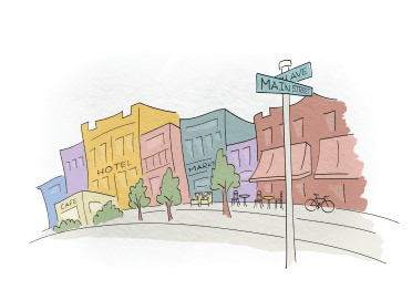 Main Street illustration by Mars Manderico