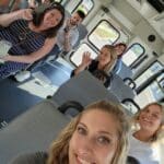 content creators on the bus