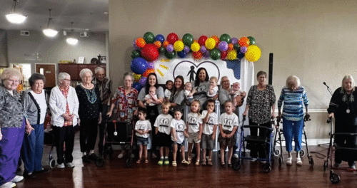 Seniors and daycare kids in one location