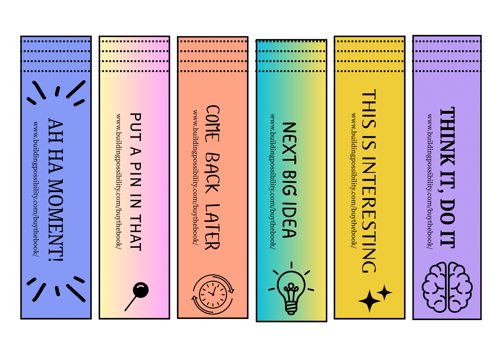 colorful bookmarks