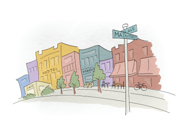 Main Street illustration by Mars Manderico